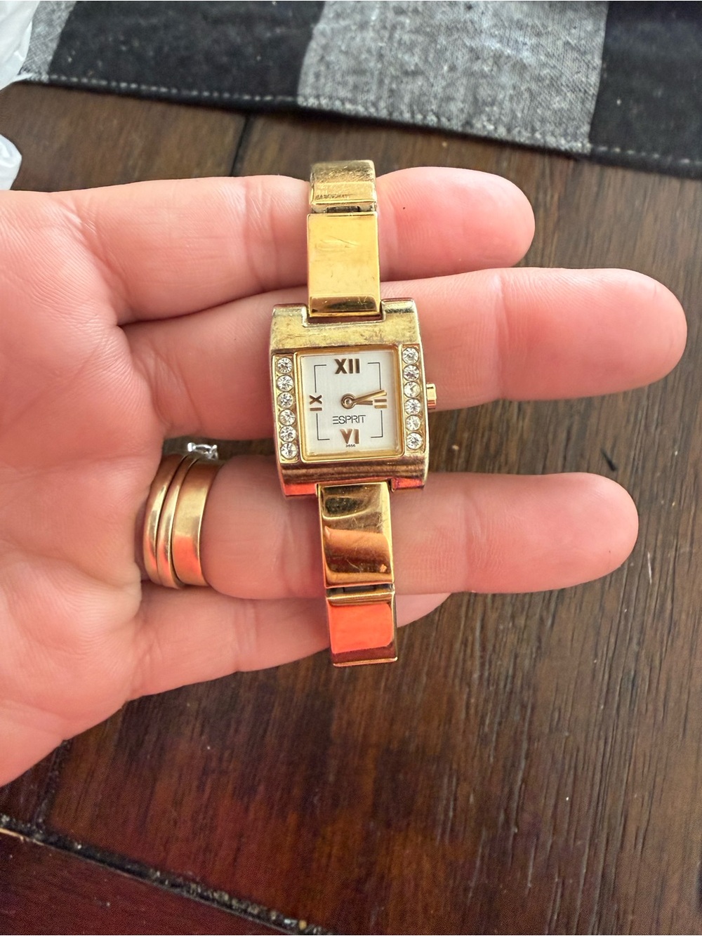 Esprit Gold-Tone Women's Crystal Accent Bracelet Watch